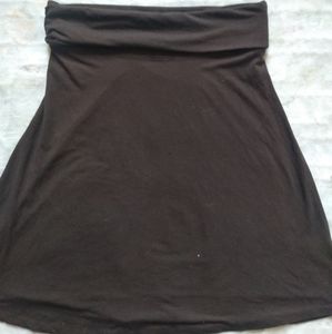 Old Navy brown maxi skirt with fold over top